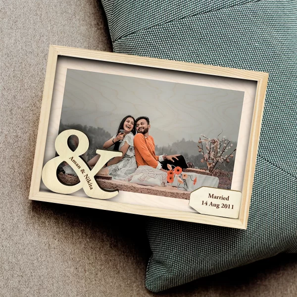 Personalized Married Couple Photo Frame - Image 3